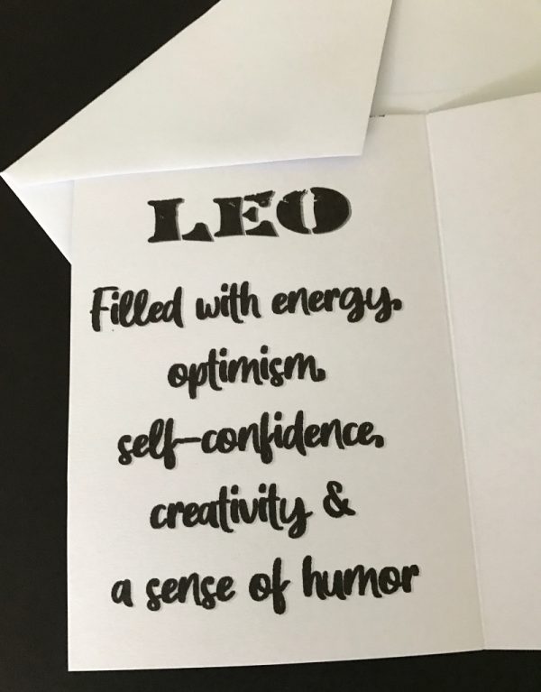 Leo Birthday Card, Leo Character Card, Leo Celebrities Card, Leo Zodiac Card, Leo Astrological Birthday Card, Birthday Card